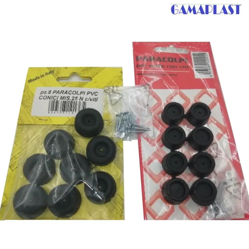 PARACOLPO TRONCO CONICO IN BLISTER DA 8 PZ PVC NERO Hoge Kwaliteit