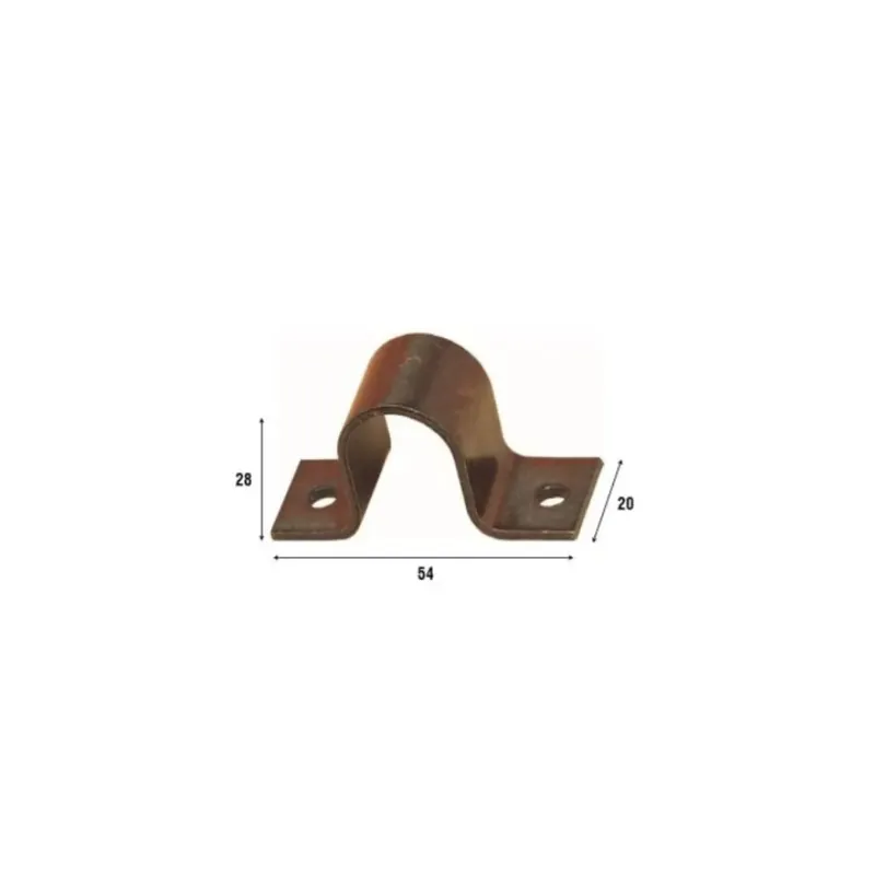 INCONTRO PER CATENACCIO SEMITONDO ART 231 ACCIAIO BRONZATO Uitverkoop