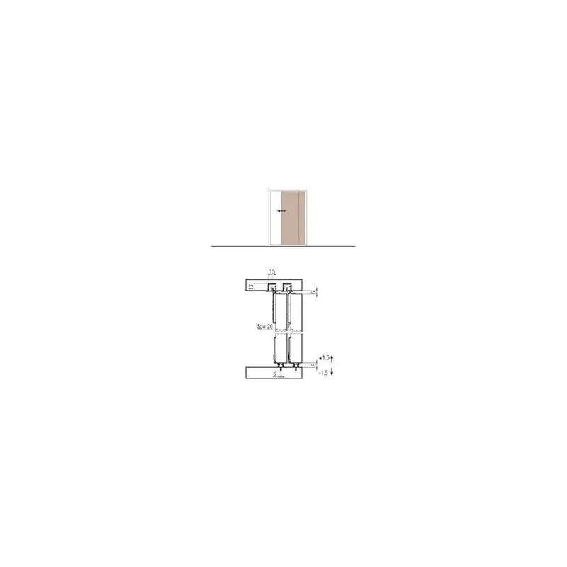 Tijdelijk Beschikbaar KIT KOBLENZ X ANTA SCORREVOLE 0105/1 PORTATA KG.60