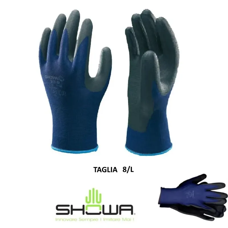 Gecertificeerd GUANTI SHOWA 380 BLU/NERO TAGLIA 8 - L