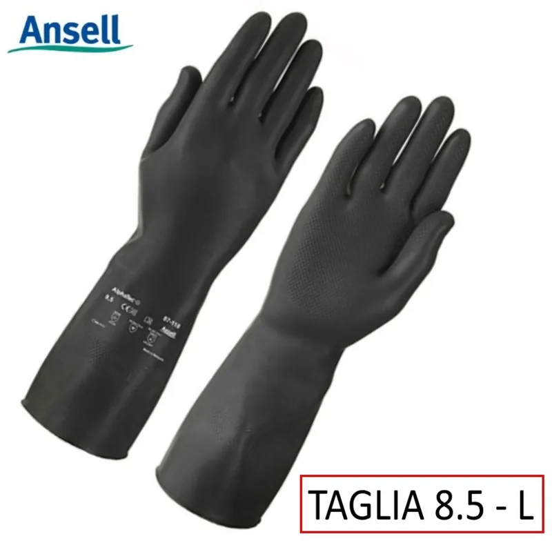 Beperkt Aanbod GUANTI ANTIACIDO LUNGHI ANSELL ALPHATEC TG 8.5
