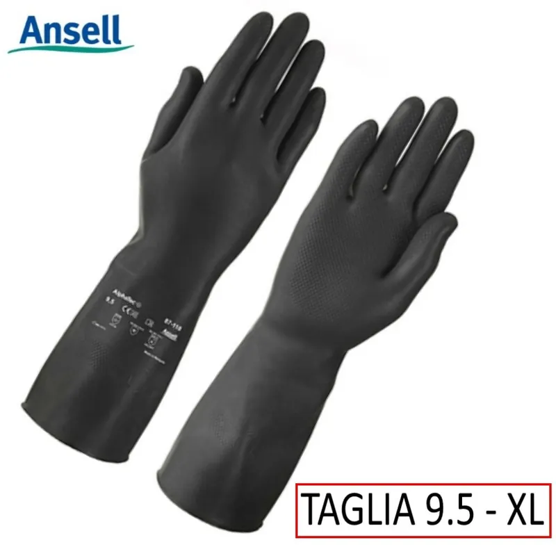GUANTI ANTIACIDO LUNGHI ANSELL ALPHATEC TG 9.5 XL Speciale Aanbieding