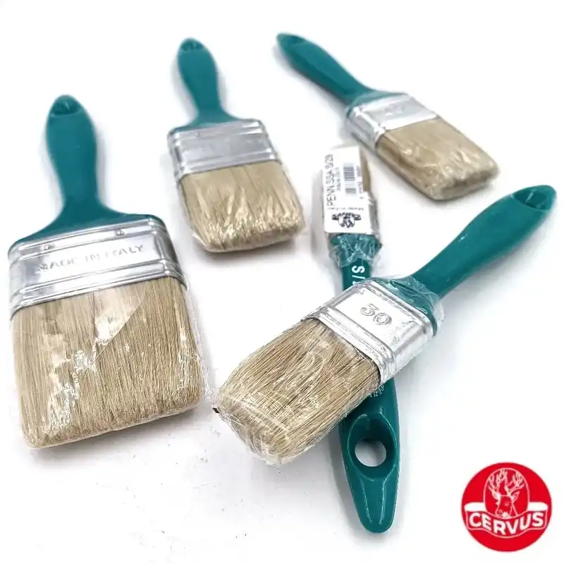 Betrouwbaar PENNELLI IN SETOLA BIONDA CON MANICO PLASTICA