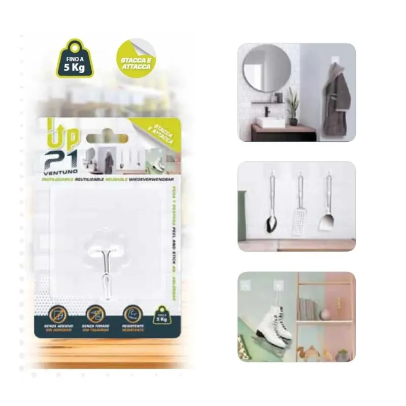 GANCIO STICKER 21 UP APPENDINO MAGICO TRASPARENTE OFFERTA Beperkte Voorraad