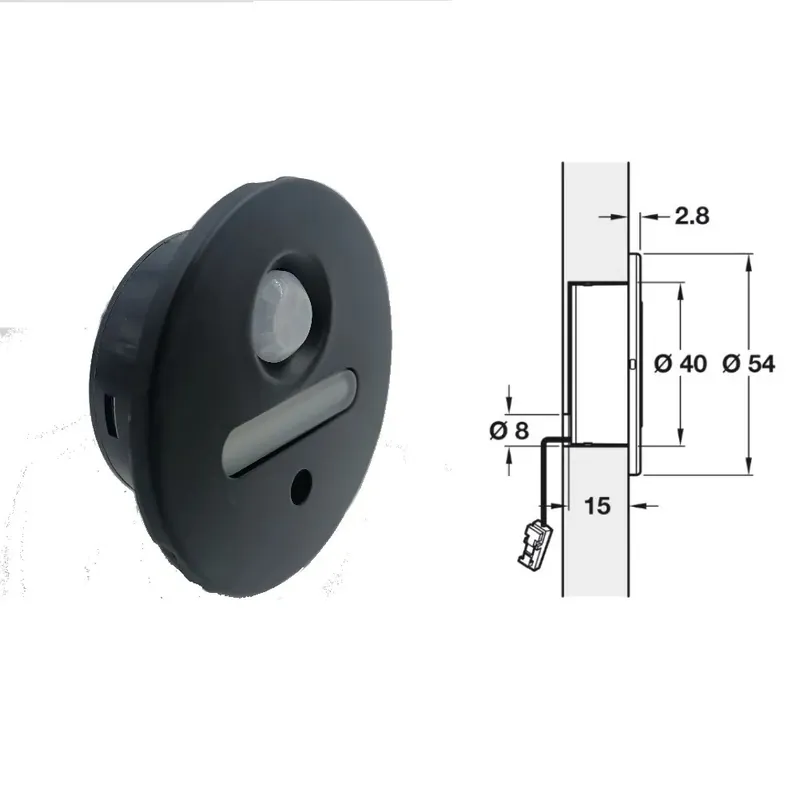 LAMPADA PER ZOCCOLO HAFELE LOOX LED 2028 NERA 12V CON MT.2 CAVO 833.73.111 Flitsaanbieding