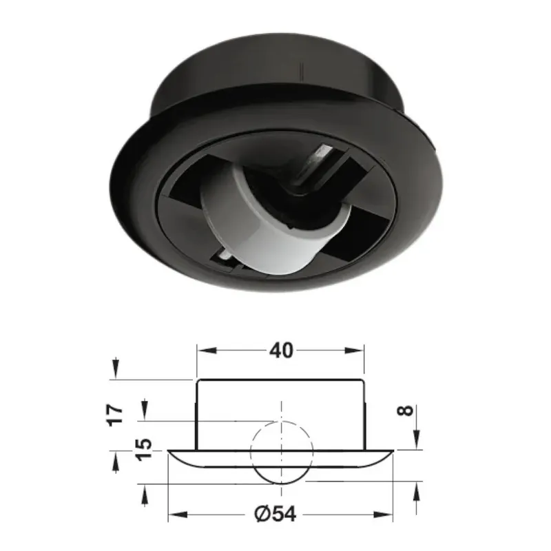 RUOTA HAFELE PER MOBILI DA INCASSO FISSA PORTATA 50 KG COD.661.04.318 Direct Verzonden