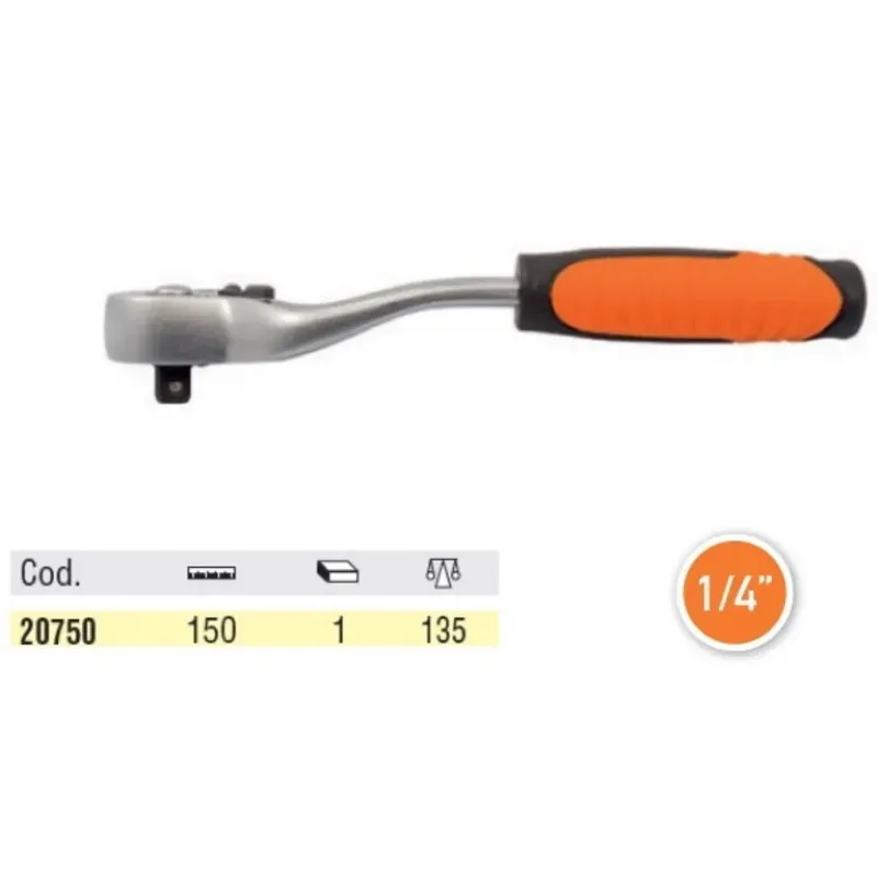 CRICCHETTO OMMA REVERSIBILE CON ATTACCO 1/4" Exclusieve Aanbieding