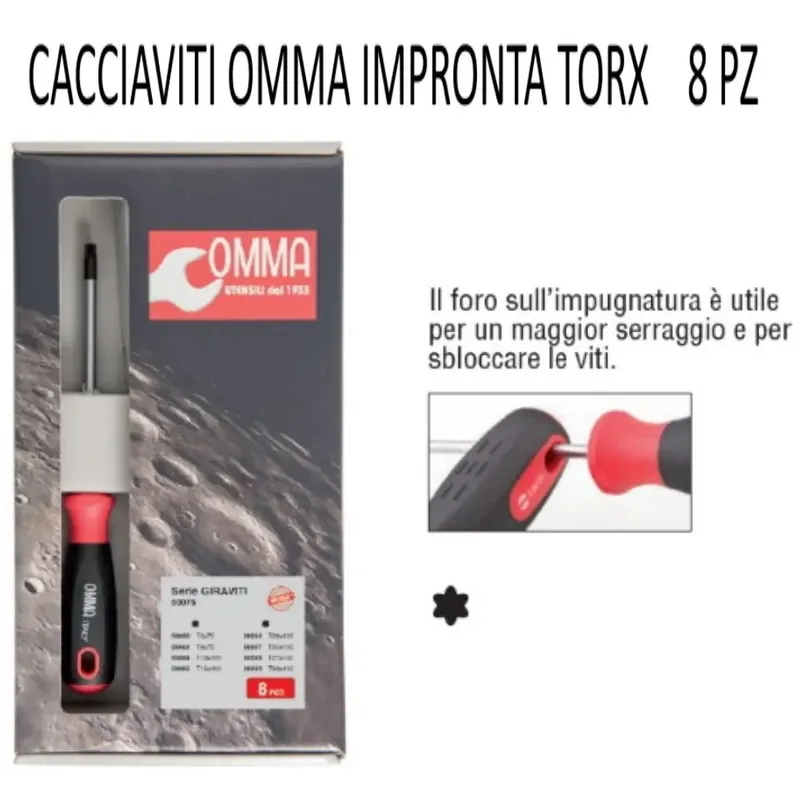 SERIE CACCIAVITI OMMA IMPRONTA TORX (8 PZ) -OFFERTA- Hete Deal