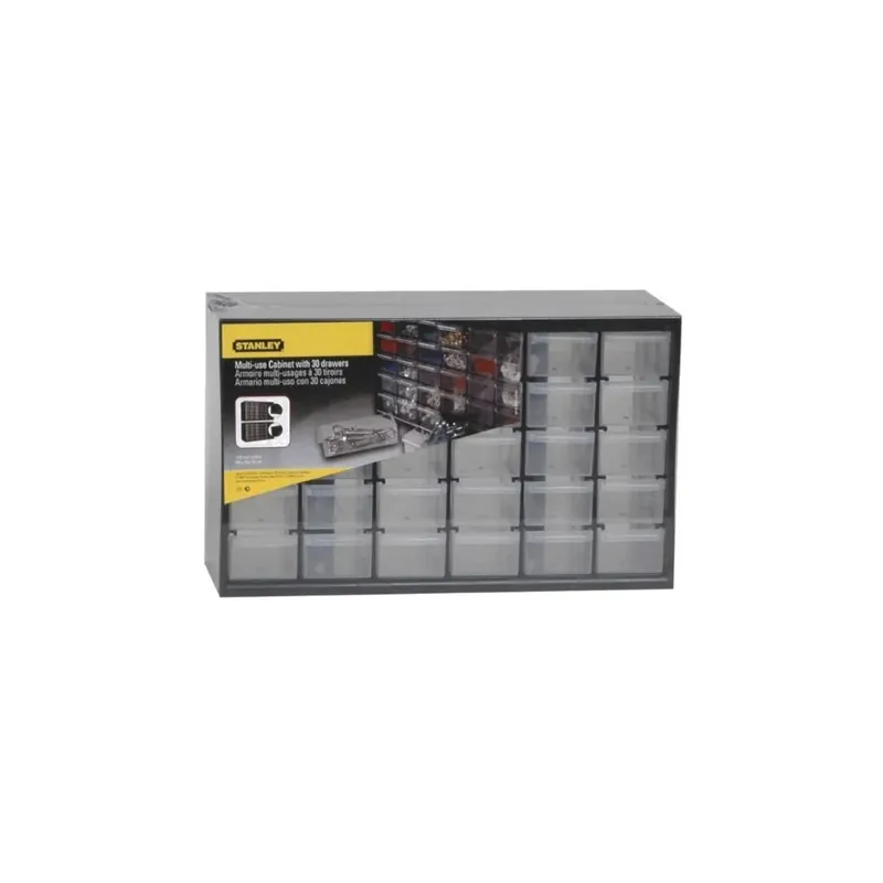 Beperkte Voorraad CASSETTIERA STANLEY 1-93-980 A 30 CASSETTI PICCOLI TRASPARENTI - PROMO -