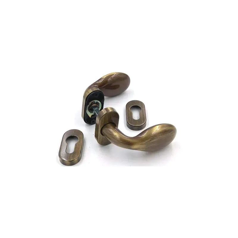 COPPIA POMOLO GPB ARIETE ROSETTA BOCCHETTA OVALE YALE BRONZATO Direct Verzonden