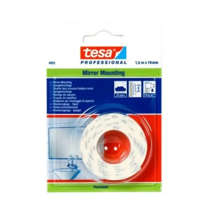 BIADESIVO SPUGNOSO TESA PER SPECCHI MM 19 X 1.5 MT Nu Kopen