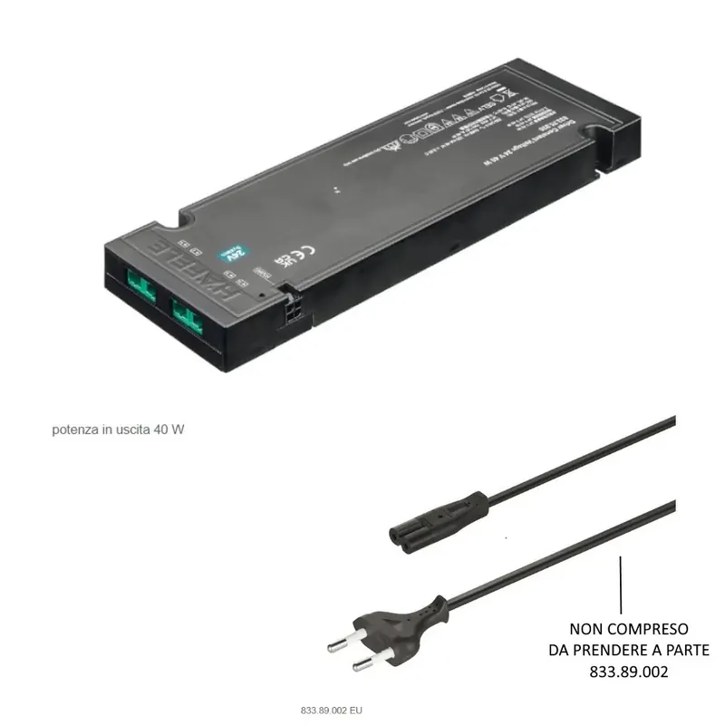 DRIVER PER LED 24Volt 40Watt HAFELE LOOX5 CON INGRESSO PER INTERRUTTORE/SENSORE 833.75.935 Beste Prijs