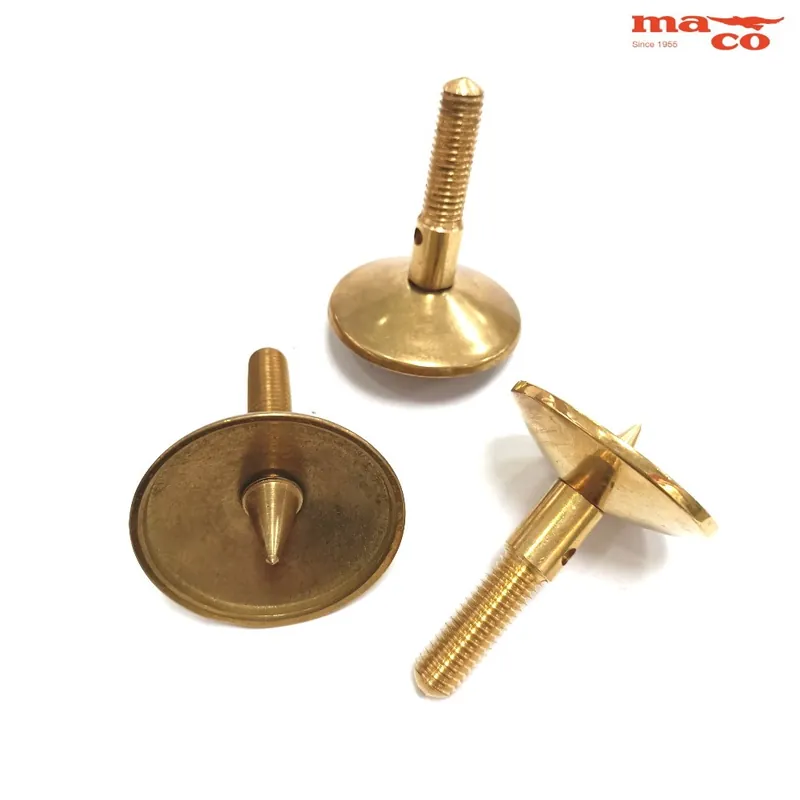 PIEDINO REGOLABILE CON PUNTA DIAM. 50 FILETTO 10 MA OTTONE LUCIDO Laatste Kans
