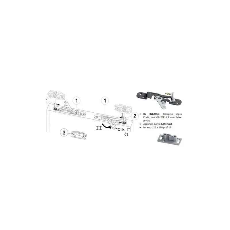 Shop Nu STAFFE SOSPENSIONE DA INCASSO 25012 PER KIT SLIDING PUMA