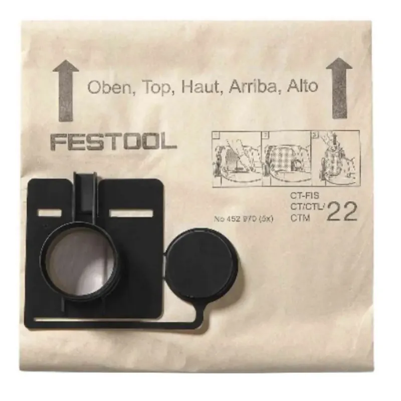 SACCHETTO FILTRO FESTOOL per ASPIRATORE CT 22 Lage Kosten