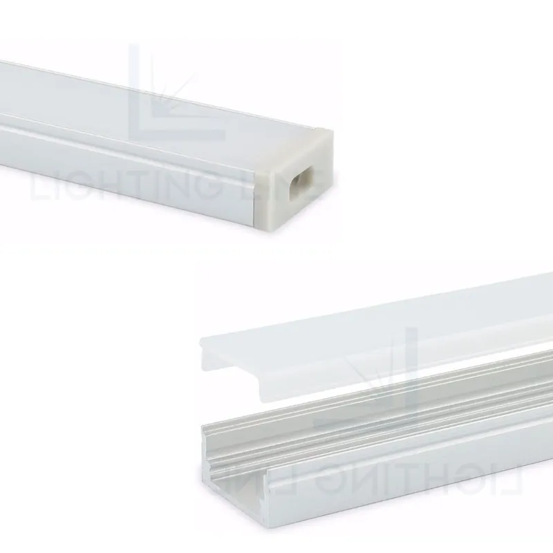 Superprijs PROFILO PER LED RETTANGOLARE IN ALLUMINIO CON COPERTURA OPACA BARRA 3,0 MT