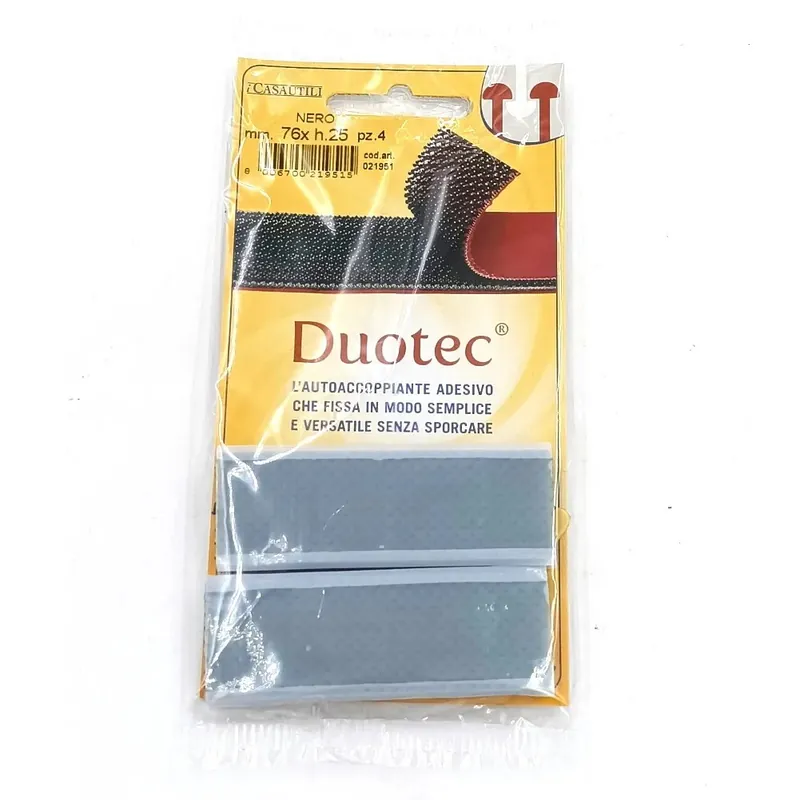 VELCRO DUOTEC TESA 76 X 25 NERO (CONF.4PZ) Koopje