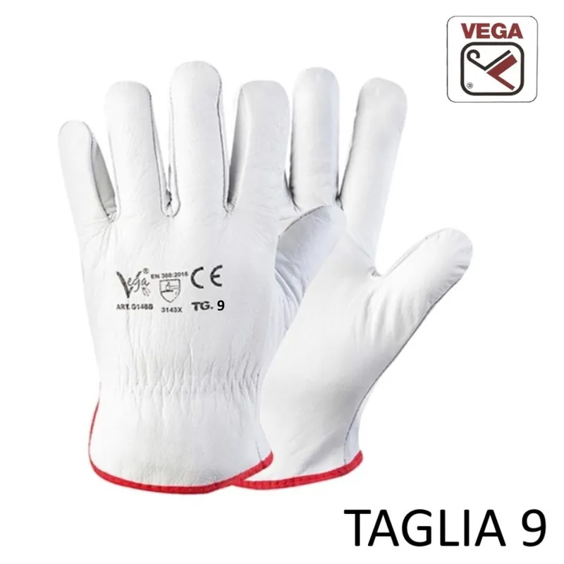 GUANTI PELLE FIORE BOVINO BIANCHI TAGLIA 9 Bestseller