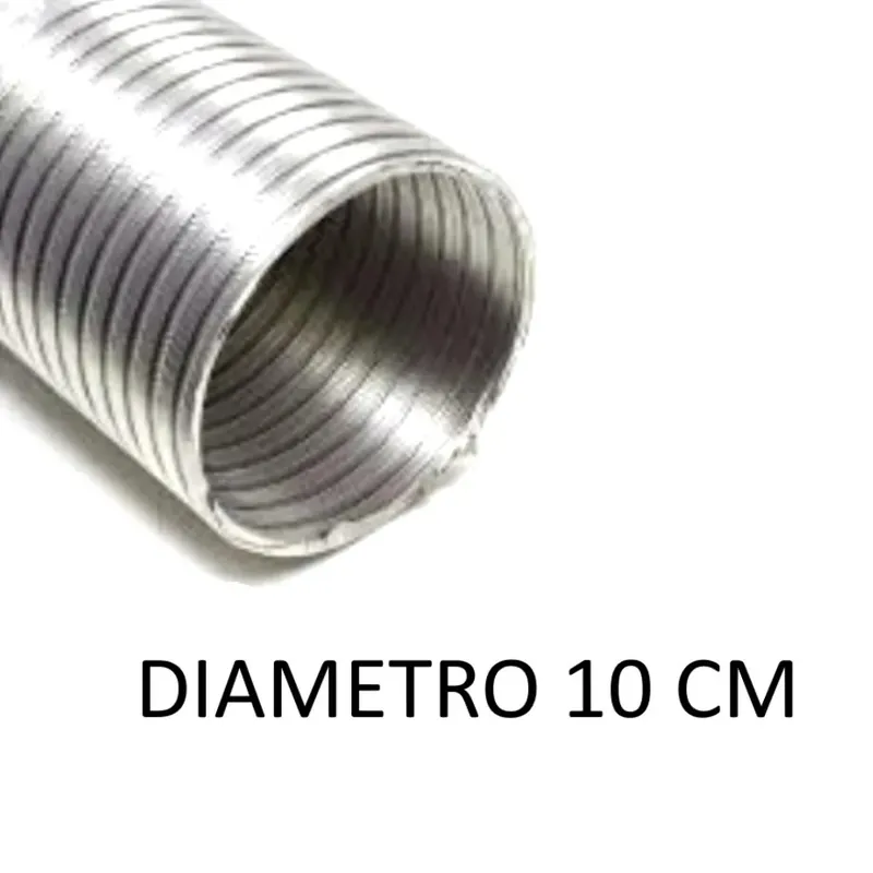 Rechtstreeks Van De Fabrikant TUBO X STUFE/CAPPE ALLUMINIO FLESSIBILE DIAMETRO 10 CM