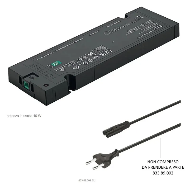 DRIVER PER LED 24Volt 40Watt HAFELE LOOX5 SENZA CAVO E SPINA EU 833.95.010 Bestseller