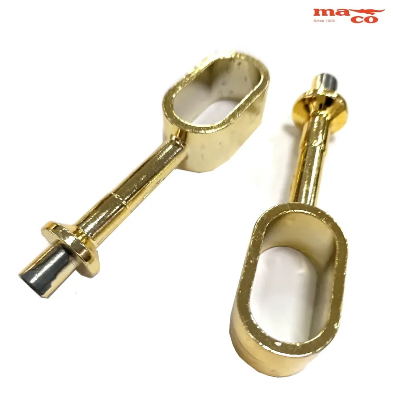 REGGITUBO CENTRALE OTTONATO PER TUBO OVALE 30 X 15 CON FISSAGGIO PASSANTE INNESTO VITE 6 MA Voordeelprijs