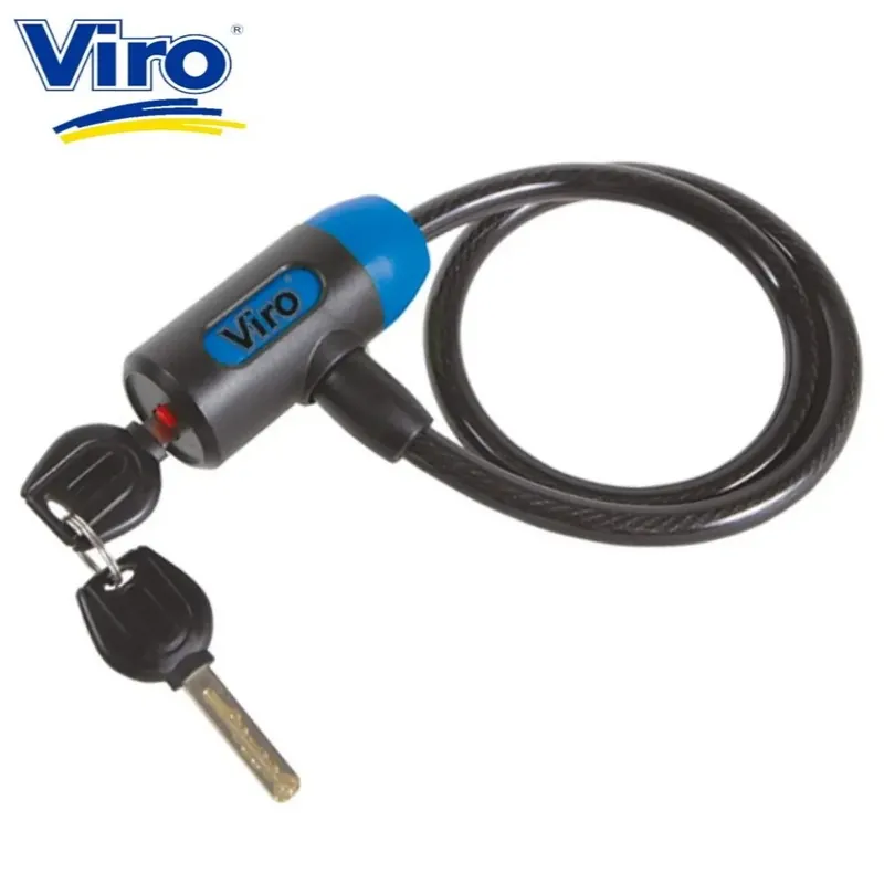 LUCCHETTO BICI "GIGLIO" CAVO DIAMETRO 10 MM E CHIAVE DI SICUREZZA Goedkoop