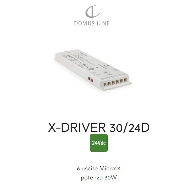 Alimentatore X-Driver Domus Line 24V 30W Smart LED – Miglior Prezzo Gratis Retour