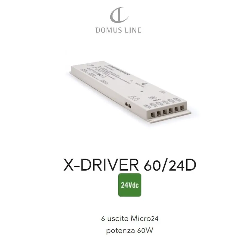 Alimentatore X-Driver Domus Line 24V 60W Smart LED – Miglior Prezzo Gereduceerde Prijs