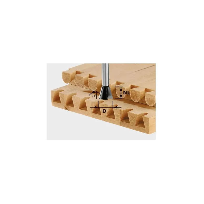 FRESA A CODA DI RONDINE FESTOOL D.14 mm 15° Laatste Versie
