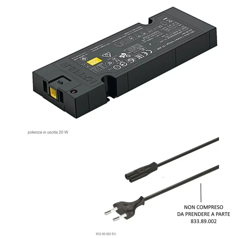 Weekendaanbieding DRIVER PER LED 12Volt 20Watt HAFELE LOOX5 SENZA CAVO E SPINA EU 833.95.001