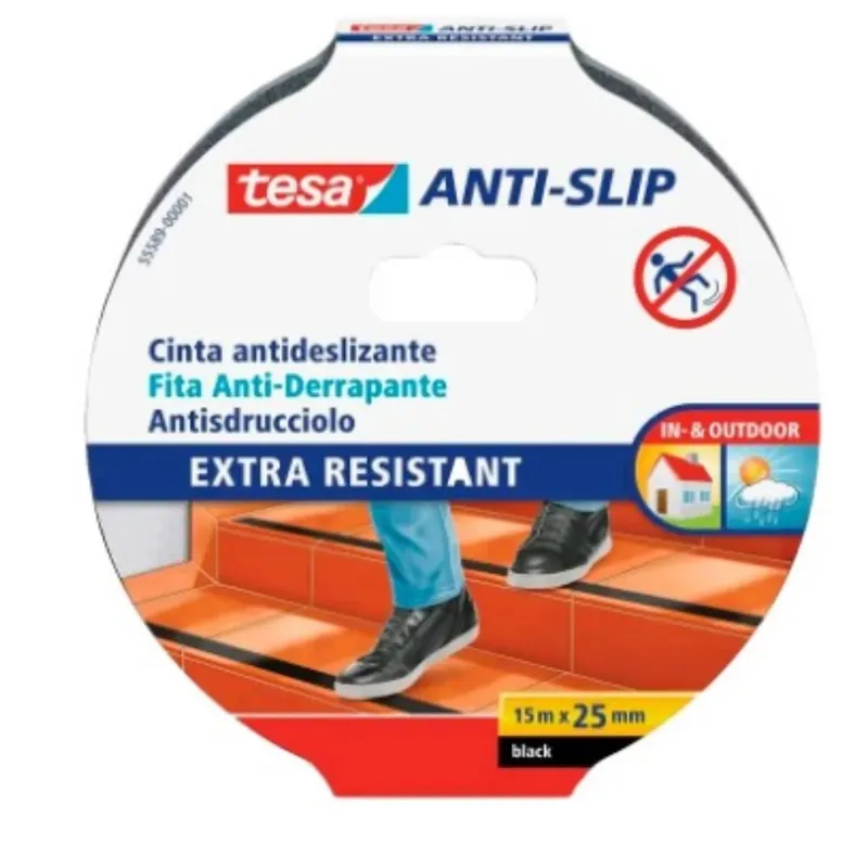 NASTRO ANTISDRUCCIOLO TESA MM 25 X 15 MT NERO Direct Verzonden