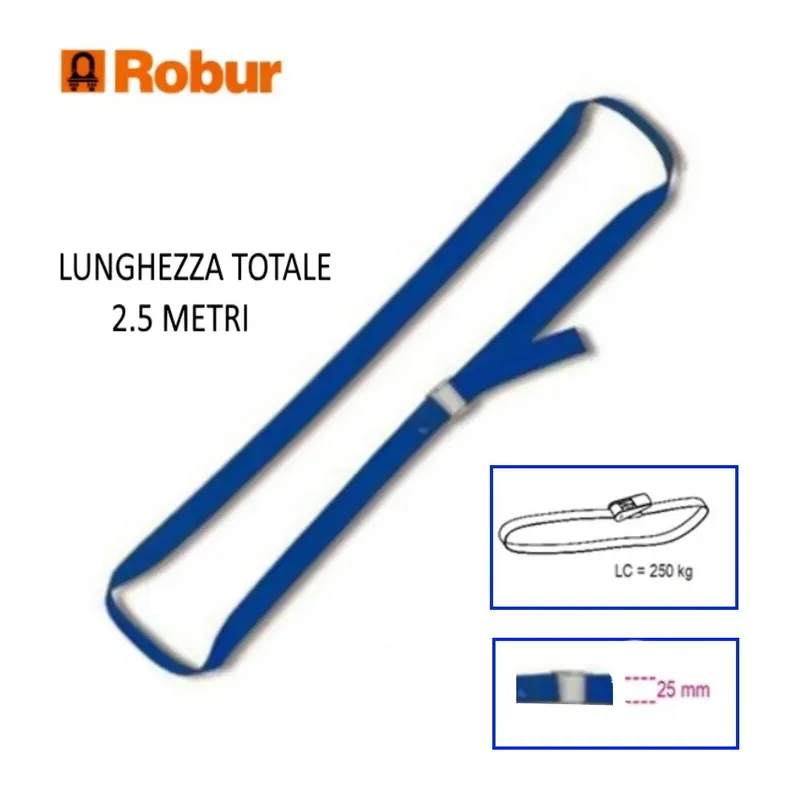 Betaalbaar CINGHIA IN POLIPROPILENE BLU CON FIBBIA SERRAGGIO MT.2.5