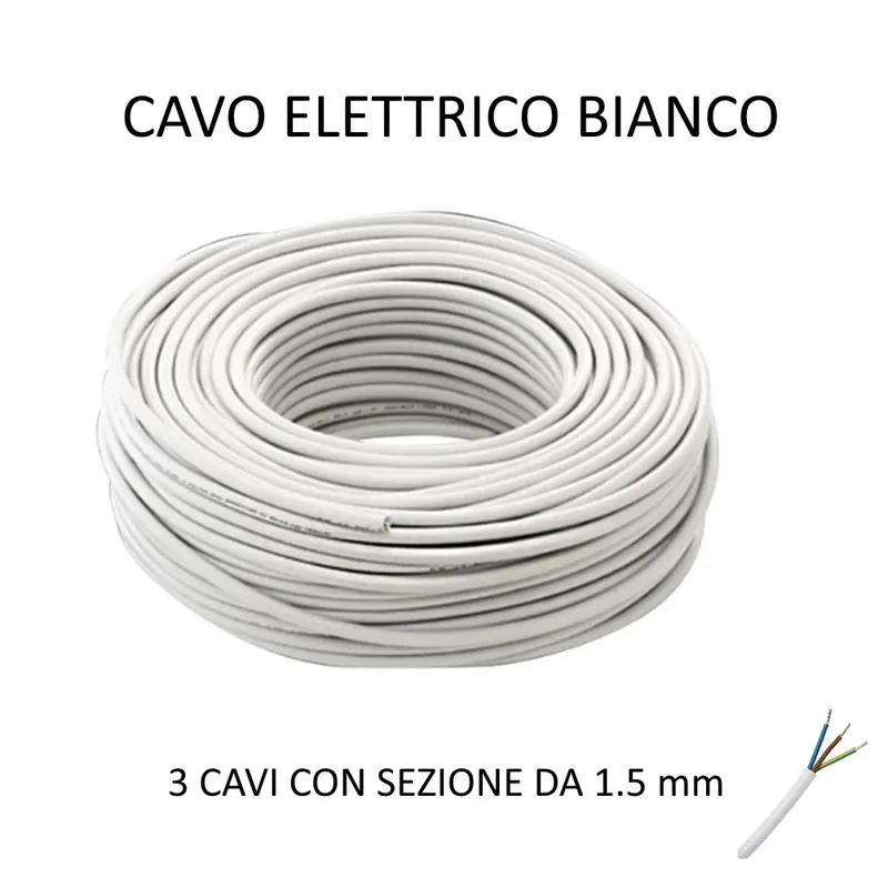 CAVO ELETTRICO BIANCO 3X1,5 Betaalbaar
