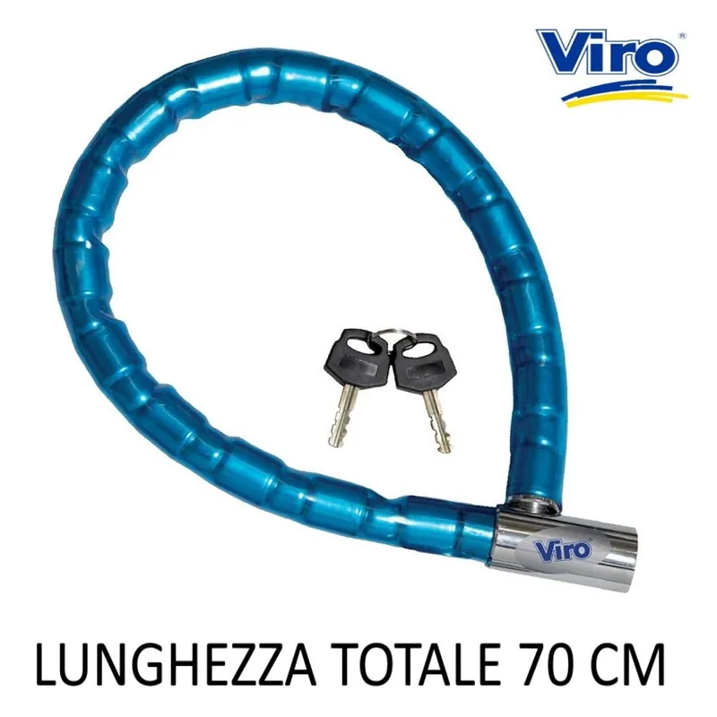 LUCCHETTO BICI/MOTO "SERPIS" CM.70 CAVO CORAZZATO FLESSIBILE D.25 MM E CHIAVE DI SICUREZZA Koop Vandaag
