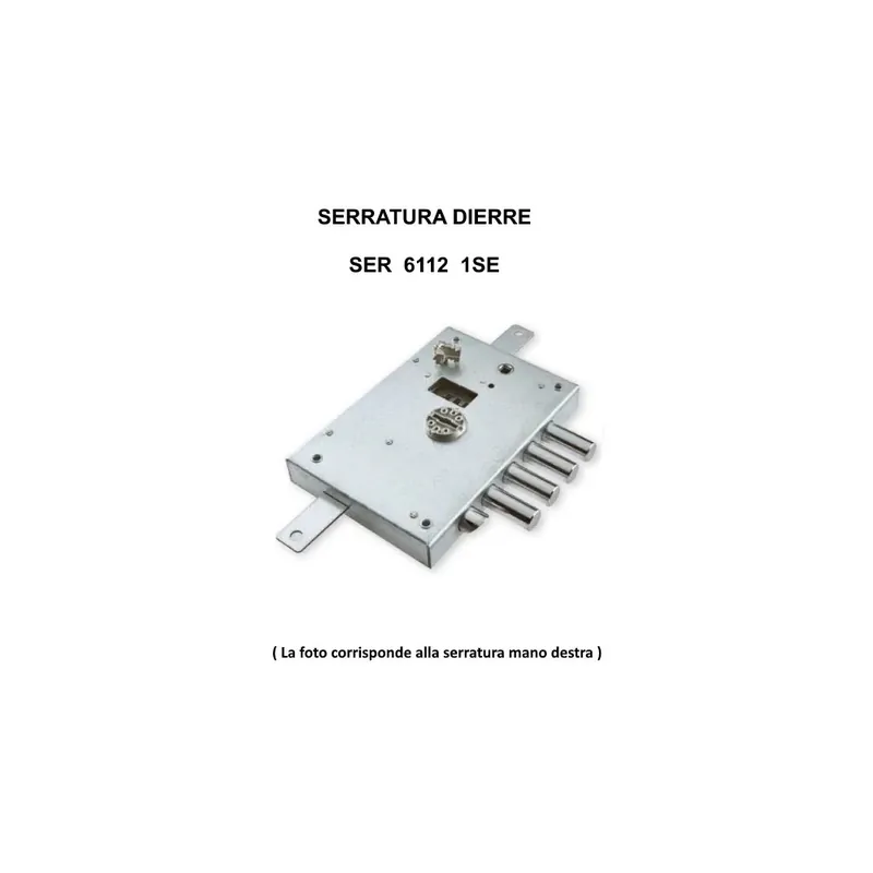 Must-Have SERRATURA DIERRE 6112 ENTRATA 60 mm SINISTRA 4 CATENACCI + 1/2 GIRO