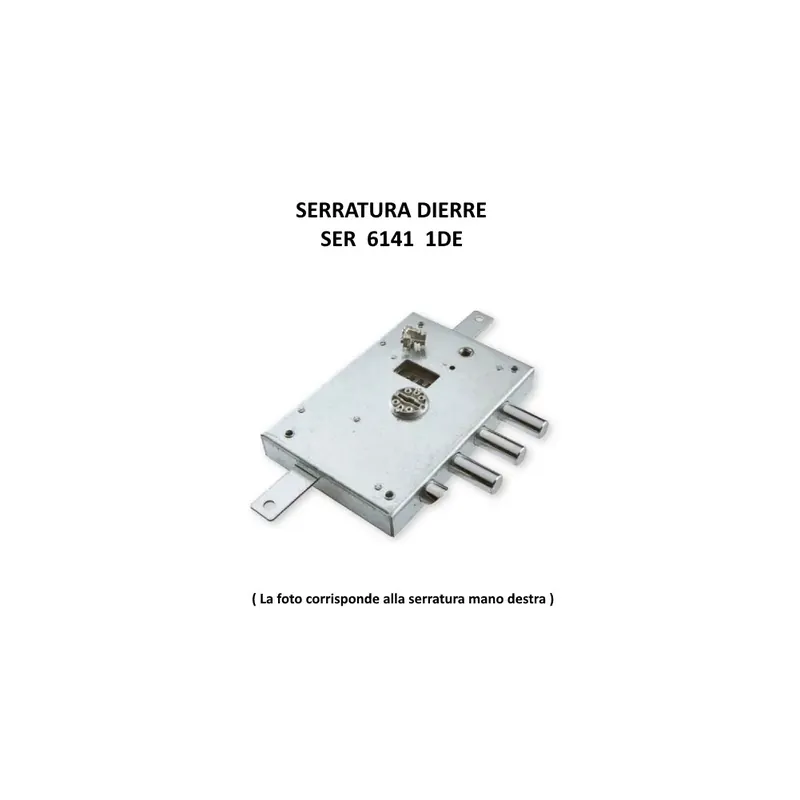 SERRATURA DIERRE 6141 ENTRATA 60 mm DESTRA 3 CATENACCI + 1/2 GIRO Rechtstreeks Van De Fabrikant