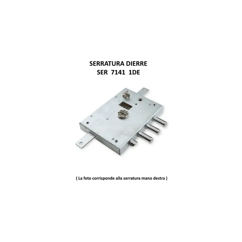 SERRATURA DIERRE 7141 ENTRATA 70 mm DESTRA 3 CATENACCI + 1/2 GIRO Hoge Kwaliteit