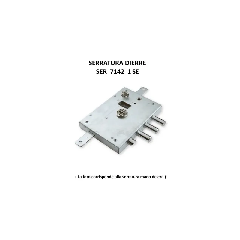 Finale Uitverkoop SERRATURA DIERRE 7142 ENTRATA 70 mm DESTRA 3 CATENACCI + 1/2 GIRO