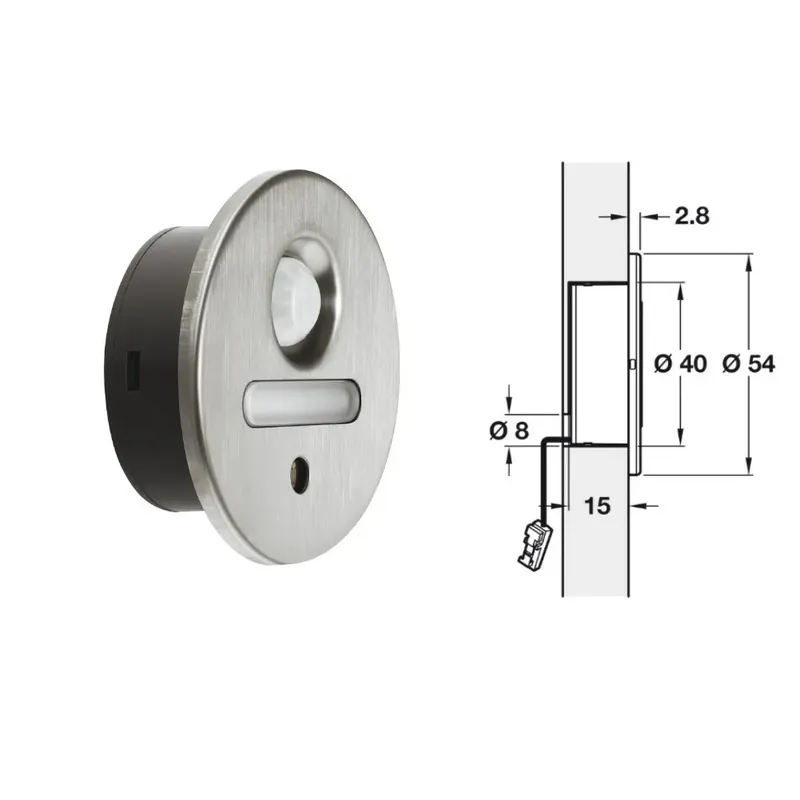 LAMPADA PER ZOCCOLO HAFELE LOOX LED 2028 INOX 12V CON MT.2 CAVO 833.73.110 Gereduceerde Prijs