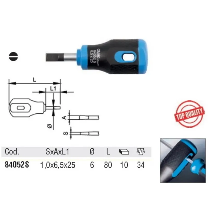 CACCIAVITE OMMA "NANO" TAGLIO 6,5 X 25 MM Dagaanbieding