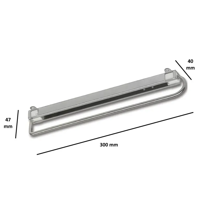 PORTABITI ESTRAIBILE SCH 300mm ACCIAO ARGENTO Beste Prijs