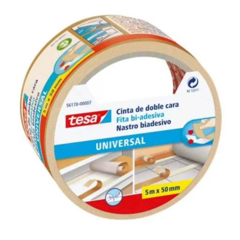 BIADESIVO UNIVERSALE TESA 56170 MM 50 X 5 MT Beperkt Aanbod