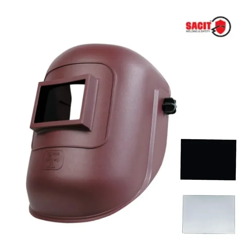Op = Op MASCHERA SALDARE A CASCO S800 CON VETRO NERO E TRASPARENTE