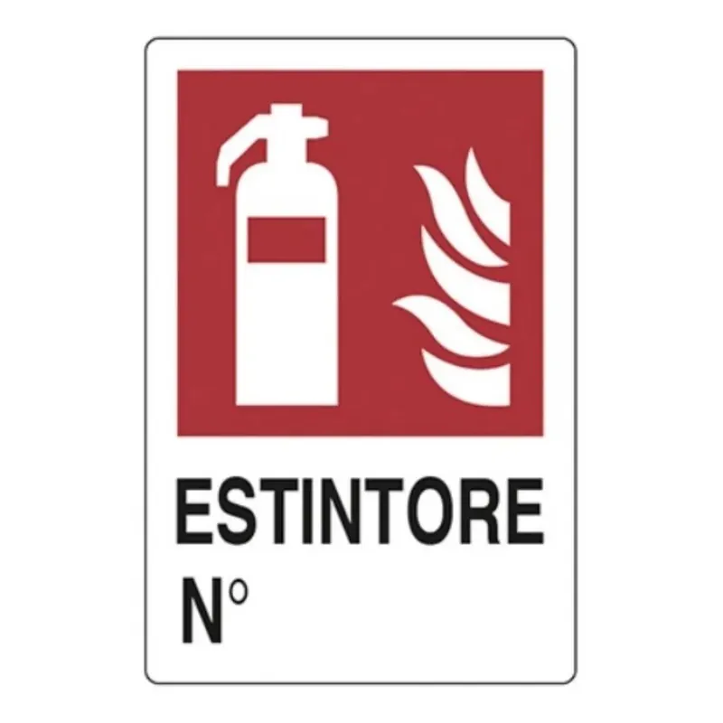 CARTELLO " ESTINTORE N. " IN PVC CM 30 X 20 Nu Kopen