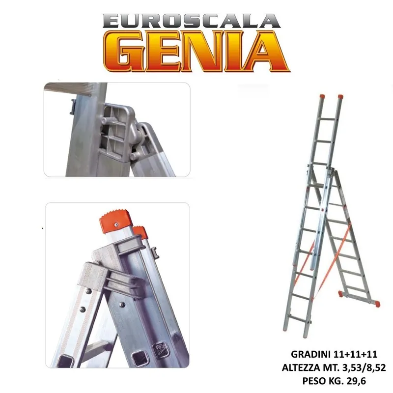 SCALA A 3 ELEMENTI FACAL GENIA CM. 356 - 834 Favoriet