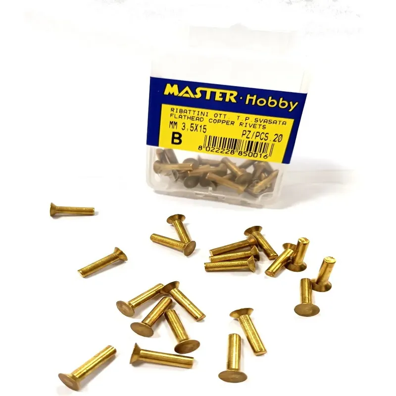 Actieprijs RIBATTINO IN OTTONE TESTA SVASATA 3.5 X 15 (CONF.20 PZ) -PROMO-