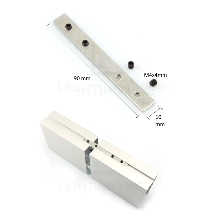 LASTRINA GIUNZIONE DIRITTA PER PROFILO PER LED RETTANGOLARE 21X16 LEDPOINT Exclusieve Aanbieding