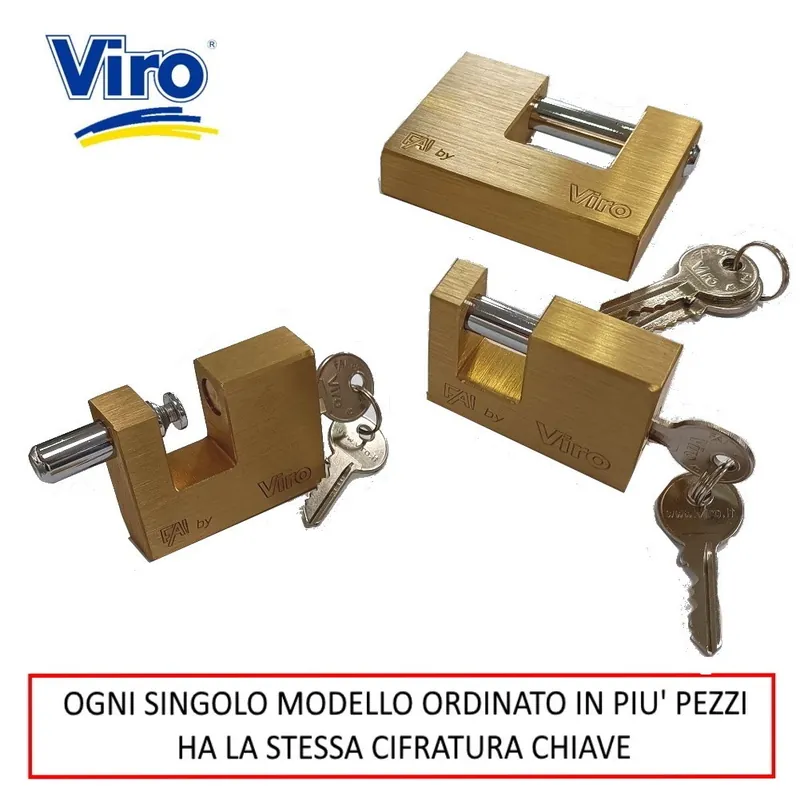 Tijdelijk Beschikbaar LUCCHETTO FAI BY VIRO X SERRANDA CON STESSA CIFRATURA CHIAVE