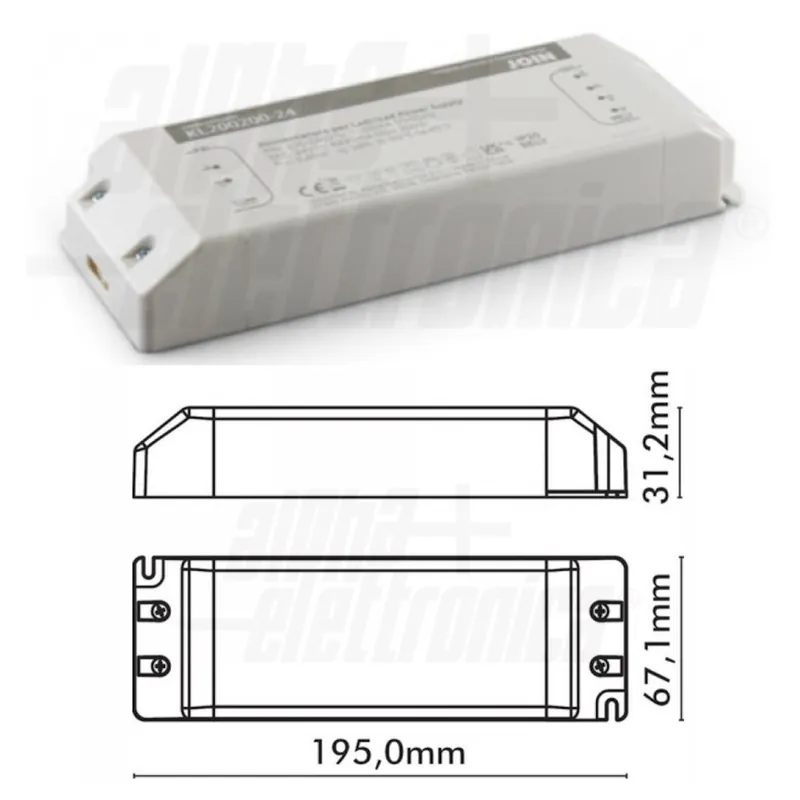 ALIMENTATORE TERMOPLASTICO SLIM 200 WATT 24 V Lage Kosten