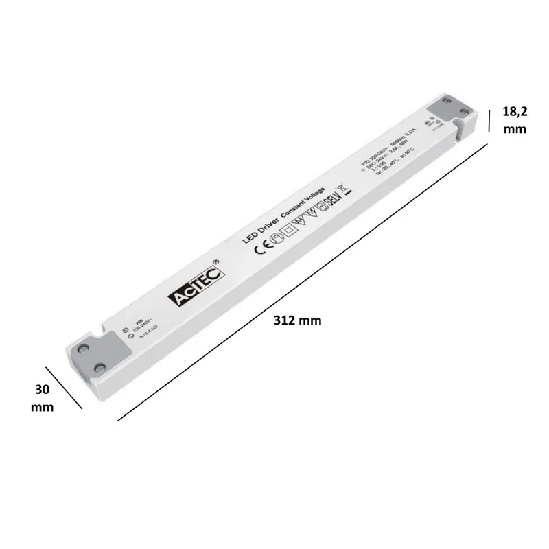 Veilige Betaling ALIMENTATORE ULTRASLIM 100 WATT 24 V AcTEC
